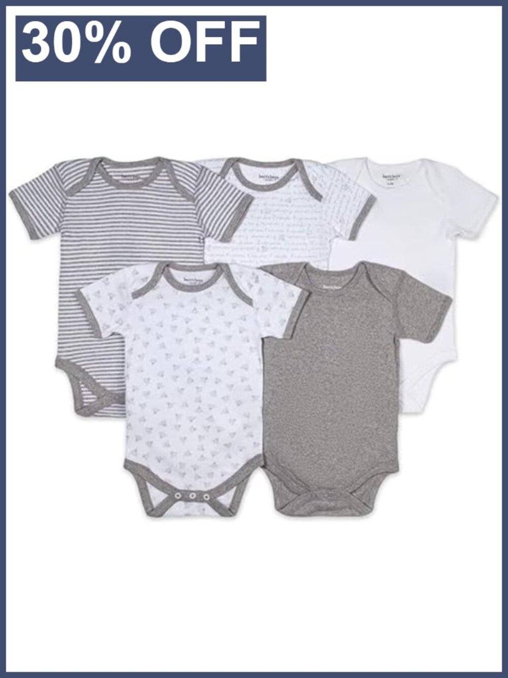 2-Pack Organic Cotton Short Sleeve Bodysuits Baby Onesies Snapsuit